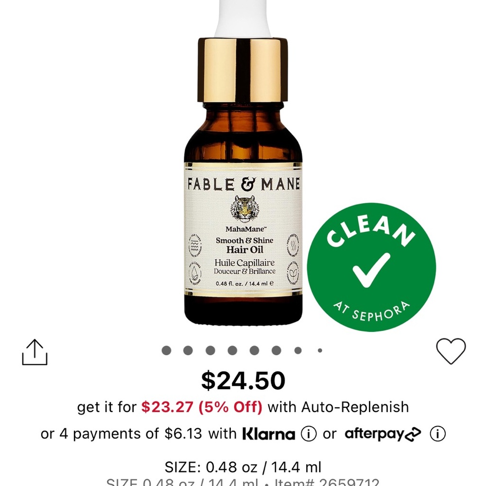 Fable and mane hair oil